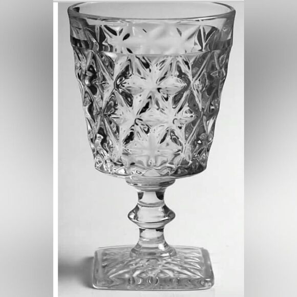 Vtg. Set Of 10 Discontinued Imperial Mt. Vernon Water Goblets Square Base - Picture 1 of 12